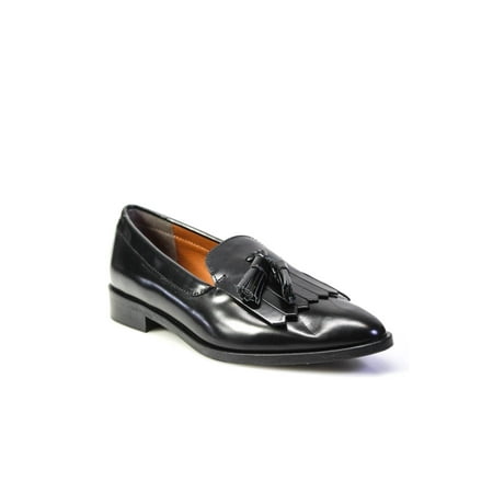 Pre-owned|Everlane Womens The Tassel Modern Oxfords Loafers Black Size 6.5