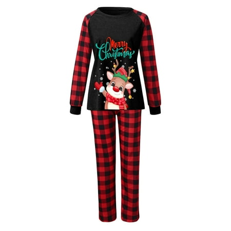 ERTUTUYI Christmas Pjs Deer Plaid Print Long Sleeve T Shirt Top And Pants Xmas Sleepwear Holiday Family Matching Pajamas Outfit Black L
ERTUTUYI Christmas Pjs Deer Plaid Print Long Sleeve T Shirt Top And Pants Xmas Sleepwear Holiday Family Matching Pajamas Outfit Black L