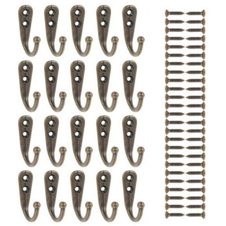 BLUESON 20Pcs Wall Mounted Hook Robe Hooks Single Coat Hanger+ 40 Pieces Screws
BLUESON 20Pcs Wall Mounted Hook Robe Hooks Single Coat Hanger+ 40 Pieces Screws