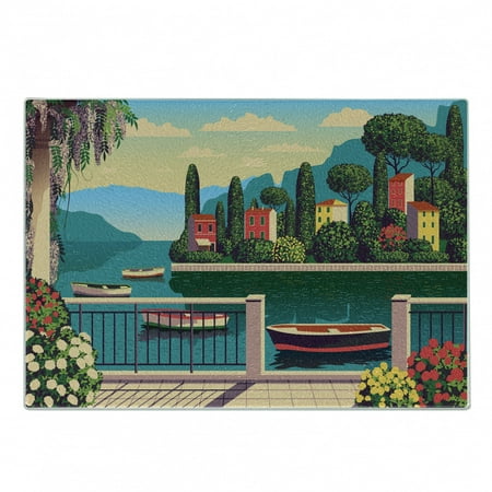 Travel Cutting Board Mediterranean Romantic Landscape with Boats Trees and Houses on Cove Print Decorative Tempered Glass Cutting and Serving Board in 3 Sizes by Ambesonne
Travel Cutting Board Mediterranean Romantic Landscape with Boats Trees and Houses on Cove Print Decorative Tempered Glass Cutting and Serving Board in 3 Sizes by Ambesonne