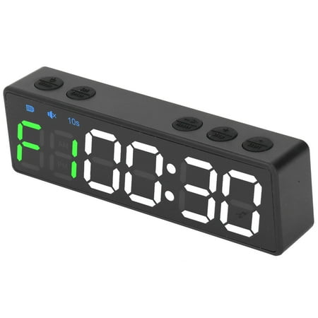 Workout Timer Rechargeable Spine LED Digital Display Low Battery Alert Fitness Clock Compact For Gymnasium Green And White
Workout Timer Rechargeable Spine LED Digital Display Low Battery Alert Fitness Clock Compact For Gymnasium Green And White