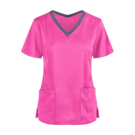 Women Scrubs Top Nurses Clothing Working Uniform Top Care Workwear Short Sleeve V-Neck Pocket Printed T-Shirt Fashion Tops
Women Scrubs Top Nurses Clothing Working Uniform Top Care Workwear Short Sleeve V-Neck Pocket Printed T-Shirt Fashion Tops