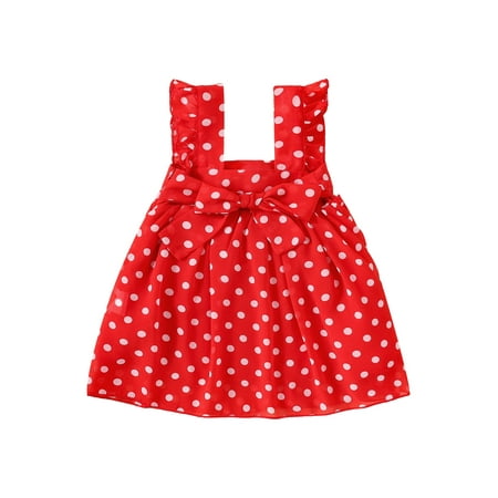 Nokpsedcb Toddler Infant Baby Girl Dress Dot Print Sleeveless Ruffle Design Square Neck Bow Cute Princess Skirt Red 3 Years
Nokpsedcb Toddler Infant Baby Girl Dress Dot Print Sleeveless Ruffle Design Square Neck Bow Cute Princess Skirt Red 3 Years