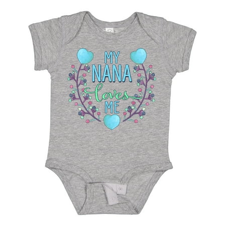 Inktastic My Nana Loves Me with Flowers and Hearts Gift Baby Boy or Baby Girl Bodysuit
Inktastic My Nana Loves Me with Flowers and Hearts Gift Baby Boy or Baby Girl Bodysuit