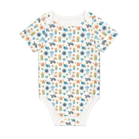 Matuu Undersea Animals for Baby Short-Sleeve Bodysuit Soft Cotton Comfortable and Breathable Perfect for Newborns and Infants
Matuu Undersea Animals for Baby Short-Sleeve Bodysuit Soft Cotton Comfortable and Breathable Perfect for Newborns and Infants