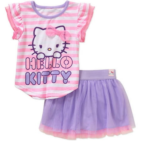 Hello Kitty Toddler Girls' Tee and Skirt Outfit Set