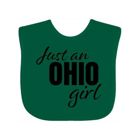 Inktastic Just an Ohio Girl Born in Ohio Gift Baby Girl Bib