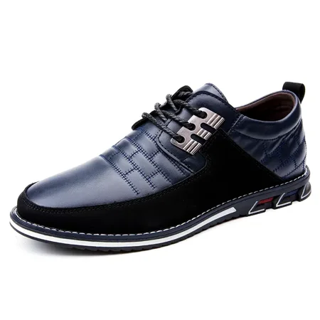 Men‘s Fashion Stitching Comfortable Lace Up Shoes