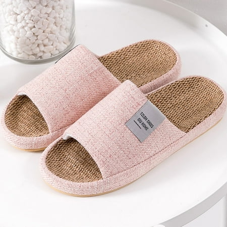 ZTTD Women House Shoes Home Slippers Flip Flops Flax Slippers Indoor Bedroom Spring Autumn Ladies Footwear Unisex Lovers Flat Shoes Pink
ZTTD Women House Shoes Home Slippers Flip Flops Flax Slippers Indoor Bedroom Spring Autumn Ladies Footwear Unisex Lovers Flat Shoes Pink