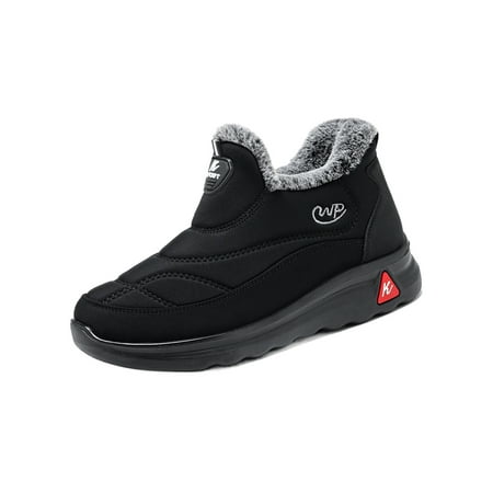 Avamo Unisex Ankle Boot Thick Fleece Snow Boots Slip On Winter Warm Shoes Casual Short Bootie Outdoor Slip-resistant Plush Lining Comfort Shoe Black 5.5
Avamo Unisex Ankle Boot Thick Fleece Snow Boots Slip On Winter Warm Shoes Casual Short Bootie Outdoor Slip-resistant Plush Lining Comfort Shoe Black 5.5