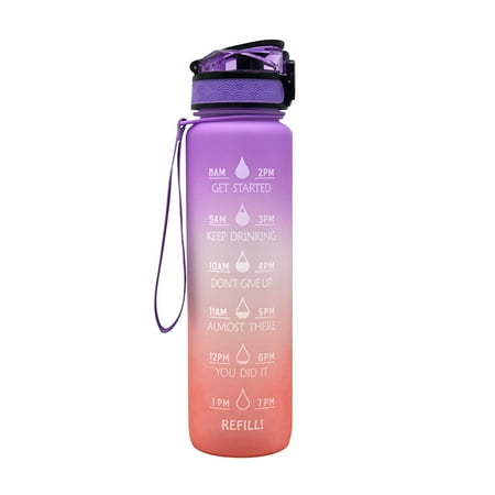 Large Water Bottle With Motivational Time Marker & Removable Strainer For Fitness Gym And Outdoor Sports
Large Water Bottle With Motivational Time Marker & Removable Strainer For Fitness Gym And Outdoor Sports