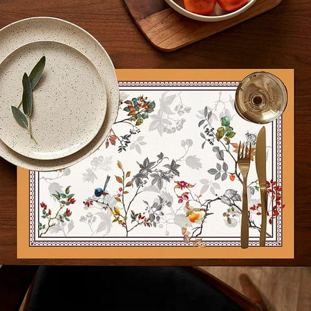 Fall French Country Birds Placemats Autumn Thanksgiving Rustic Placemats Set of 4 Suitable for Kitchen Dining Room Restaurant Dresser Decoration Harvest Placemats 18x 12inch
Fall French Country Birds Placemats Autumn Thanksgiving Rustic Placemats Set of 4 Suitable for Kitchen Dining Room Restaurant Dresser Decoration Harvest Placemats 18x 12inch