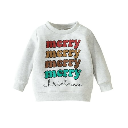 Xmas Kids Toddler Infant Newborn Baby Boys Girls Letter Color Print Long Sleeve Cotton Sweatshirt Tops Blouse Christmas Outfit Clothes Grey 80
Xmas Kids Toddler Infant Newborn Baby Boys Girls Letter Color Print Long Sleeve Cotton Sweatshirt Tops Blouse Christmas Outfit Clothes Grey 80