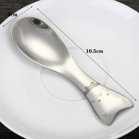 Creative Stainless Steel Spoon Fork Cute Cat Kid Ice Cream Salad Spoon Tableware Teaspoon Kitchen Supplies Factory Direct