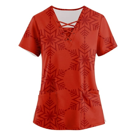 Ovticza Ladies Christmas Scrubs Tree with Pockets Short Sleeve V Neck Nursing Xmas Soft Print Animal Christmas Scrub Tops Women Red L
Ovticza Ladies Christmas Scrubs Tree with Pockets Short Sleeve V Neck Nursing Xmas Soft Print Animal Christmas Scrub Tops Women Red L
