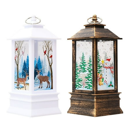 2Pcs Christmas Atmosphere Lantern Stylish Desktop Atmosphere Night Light 
2Pcs Christmas Atmosphere Lantern Stylish Desktop Atmosphere Night Light