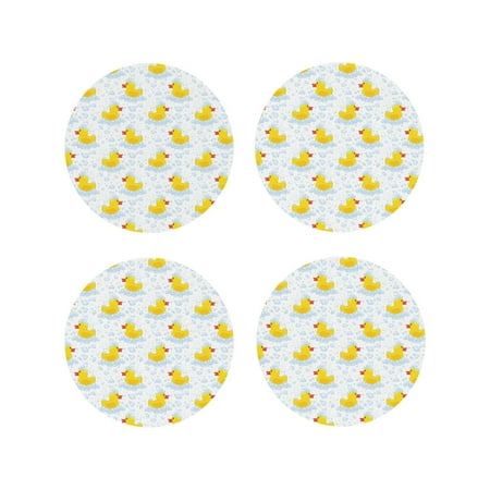 Honeii Yellow Rubber Duck Print Leather Coaster Set of 4 Ideal for Safeguarding Your Furniture from Drinks Spills and Effortless Cleanup-Round Shape
Honeii Yellow Rubber Duck Print Leather Coaster Set of 4 Ideal for Safeguarding Your Furniture from Drinks Spills and Effortless Cleanup-Round Shape