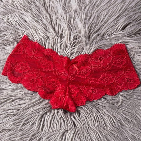 Pretty Comy 1Pc Women s Sexy Lace Bow Briefs Soft and Silky Comfortable Hollow Fitness Seamless T-shaped Briefs Red/L
Pretty Comy 1Pc Women s Sexy Lace Bow Briefs Soft and Silky Comfortable Hollow Fitness Seamless T-shaped Briefs Red/L