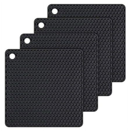 Trjgtas 4Pcs Silicone Pot Coasters Pot Holders for Kitchen Dishwasher Safe Heat Resistant Black Square
Trjgtas 4Pcs Silicone Pot Coasters Pot Holders for Kitchen Dishwasher Safe Heat Resistant Black Square