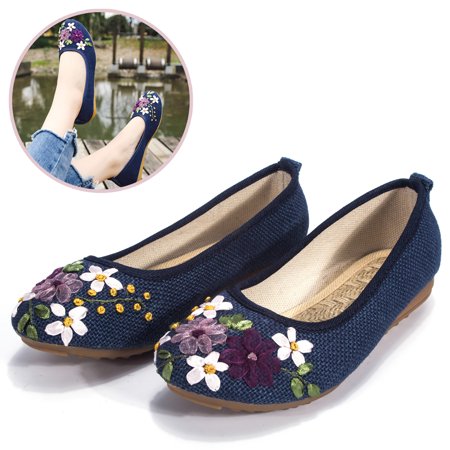 DODOING Womens Ballet Flats Floral Embroidered Cut Platform Shoe Slip On Flats Casual Driving Loafers Shoes Khaki/ White/ Navy Blue 4-10 Size
DODOING Womens Ballet Flats Floral Embroidered Cut Platform Shoe Slip On Flats Casual Driving Loafers Shoes Khaki/ White/ Navy Blue 4-10 Size