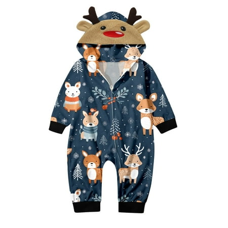 Youmylove Baby Christmas Long Sleeve Cute Elk Reindeer Hoodie Baby Jumpsuit Soft Zipper Romper Sleepwear Holiday Pajamas Family Matching Outfit
Youmylove Baby Christmas Long Sleeve Cute Elk Reindeer Hoodie Baby Jumpsuit Soft Zipper Romper Sleepwear Holiday Pajamas Family Matching Outfit