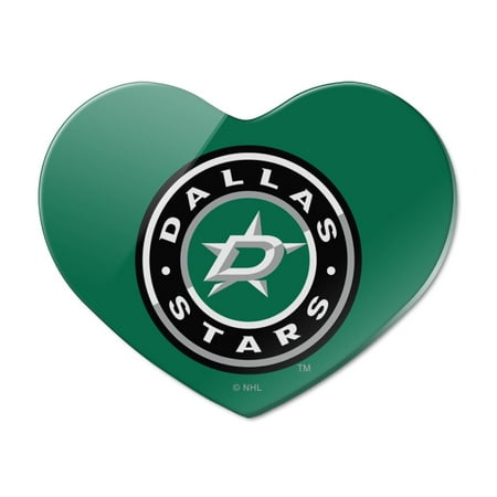 NHL Dallas Stars Logo Heart Acrylic Fridge Refrigerator Magnet