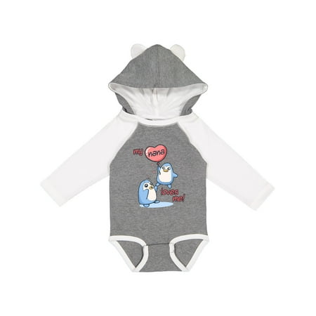 Inktastic My Nana Loves Me Gift Baby Boy or Baby Girl Long Sleeve Bodysuit