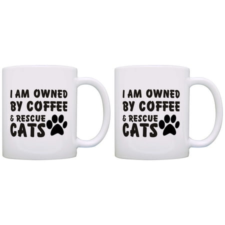 ThisWear Cat Lover Gift Owned by Coffee and Rescue Cats Coworker 11 ounce 2 Pack Coffee Mugs
ThisWear Cat Lover Gift Owned by Coffee and Rescue Cats Coworker 11 ounce 2 Pack Coffee Mugs