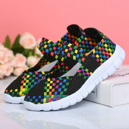 Summer Wo Breathable Walking Running Sport Women Woven Shoes Anti Slip Handmade Weave Light Flats Mother Gift Shoe
Summer Wo Breathable Walking Running Sport Women Woven Shoes Anti Slip Handmade Weave Light Flats Mother Gift Shoe