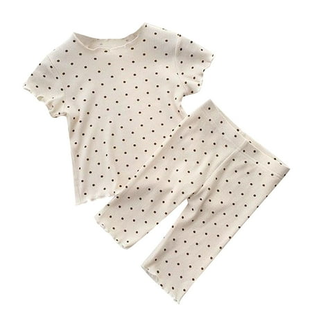 Thhvdrg Baby Girls Clothes Kids Toddler Girl Outfits Summer Pyjamas Set Polka Dot Short Sleeve T Shirt and Pants Set 2Pcs Sleepwear Home Clothing
Thhvdrg Baby Girls Clothes Kids Toddler Girl Outfits Summer Pyjamas Set Polka Dot Short Sleeve T Shirt and Pants Set 2Pcs Sleepwear Home Clothing