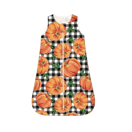 Fotbe Autumn Pumpkins Gingham Pattern Sleep Sack - Baby Wearable Blanket with Zipper Extra Soft Cotton Sleeveless Sleeping Bag for Infants-Large
Fotbe Autumn Pumpkins Gingham Pattern Sleep Sack - Baby Wearable Blanket with Zipper Extra Soft Cotton Sleeveless Sleeping Bag for Infants-Large