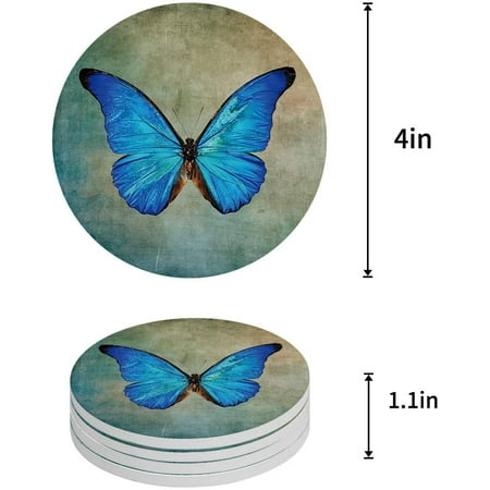 KXMDXA Blue Butterfly on Retro Set of 6 Round Coaster for Drinks Absorbent Ceramic Stone Coasters Cup Mat with Cork Base for Home Kitchen Room Coffee Table Bar Decor
KXMDXA Blue Butterfly on Retro Set of 6 Round Coaster for Drinks Absorbent Ceramic Stone Coasters Cup Mat with Cork Base for Home Kitchen Room Coffee Table Bar Decor