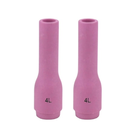 Long Alumina Nozzle Cups for TIG Welding Torches Series 9/20/25 with Standard Set-Up and 17/18/26 with Stubby Set-Up - Model: 796F71 - #4 (1/4 ) - (2 PACK)
