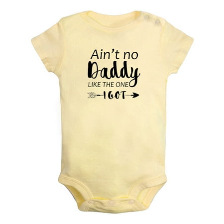 Ain t No Daddy Like The One I Got Funny Rompers For Babies Newborn Baby Unisex Bodysuits Infant Jumpsuits Toddler 0-24 Months Kids One-Piece Oufits (Yellow 0-6 Months)
Ain t No Daddy Like The One I Got Funny Rompers For Babies Newborn Baby Unisex Bodysuits Infant Jumpsuits Toddler 0-24 Months Kids One-Piece Oufits (Yellow 0-6 Months)