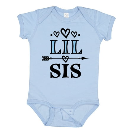 Inktastic Lil Sis Girls Sister Announcement Gift Baby Girl Bodysuit