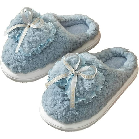 PIKADINGNIS Women Cute Trendy Bow Lace Fluffy Slippers Warm Soft Furry Fur Indoor House Shoes Outdoor Heel Cover
PIKADINGNIS Women Cute Trendy Bow Lace Fluffy Slippers Warm Soft Furry Fur Indoor House Shoes Outdoor Heel Cover