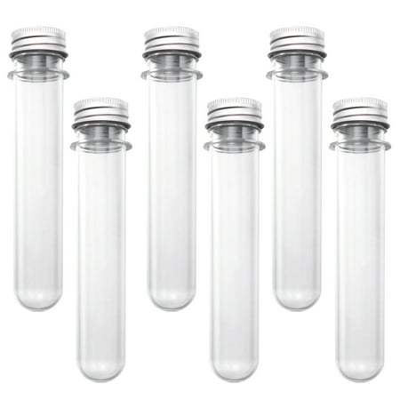 UEETEK 20pcs Plastic Test Tubes with Screw Caps 40ml Bath Salt Containers