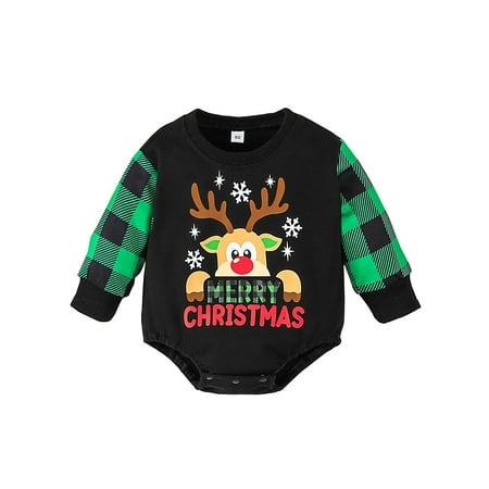 jaweiwi Baby Girls Boys Christmas Romper Letter Deer/Gingerbread Man Print Round Neck Plaid Long Sleeve Jumpsuits Bodysuits Size 0 6 9 12 18 M
jaweiwi Baby Girls Boys Christmas Romper Letter Deer/Gingerbread Man Print Round Neck Plaid Long Sleeve Jumpsuits Bodysuits Size 0 6 9 12 18 M