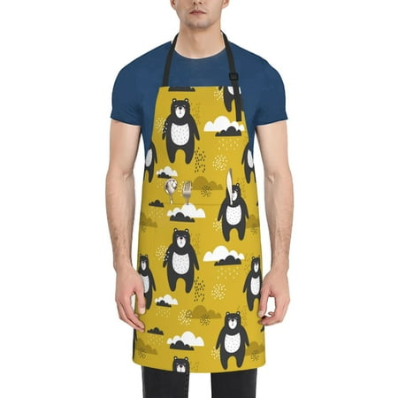 Pofeuu Cartoon Bear Yellow Print Waterproof Apron with Pockets Adjustable Cooking Aprons Kitchen Bib for Baking Household Cleaning
Pofeuu Cartoon Bear Yellow Print Waterproof Apron with Pockets Adjustable Cooking Aprons Kitchen Bib for Baking Household Cleaning