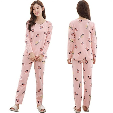 Newway Women Cartoon Printed Nightgown Set Long Sleeve Female Soft Loose Pajamas 2-piece
Newway Women Cartoon Printed Nightgown Set Long Sleeve Female Soft Loose Pajamas 2-piece