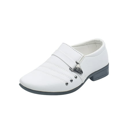SIMANLAN Boys Faux Leather Shoe Non-slip Dress Shoes Comfort Flats Children Lightweight Loafers Kids Slip On Loafer White 13C
SIMANLAN Boys Faux Leather Shoe Non-slip Dress Shoes Comfort Flats Children Lightweight Loafers Kids Slip On Loafer White 13C