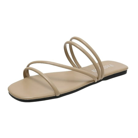 Womens Sandals Ladies Summer Solid Color Square Toe Flip Flops Flat Beach Sandals Women S Sandals Cloth Khaki 39
Womens Sandals Ladies Summer Solid Color Square Toe Flip Flops Flat Beach Sandals Women S Sandals Cloth Khaki 39