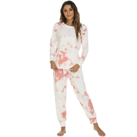 Women Tie-dyed Pajamas Set Soft Base Layer Thermal Underwear Long Sleeve Loungewear Pullover Sleepwear Nightgown Autumn Winter Pj Outfits L
Women Tie-dyed Pajamas Set Soft Base Layer Thermal Underwear Long Sleeve Loungewear Pullover Sleepwear Nightgown Autumn Winter Pj Outfits L