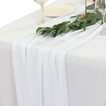 Chiffon Table Runner Sheer Table Runners 118-157Inches Long for Wedding Bridal Shower Baby Shower Bachelorette Birthday Party Holiday Decorations
Chiffon Table Runner Sheer Table Runners 118-157Inches Long for Wedding Bridal Shower Baby Shower Bachelorette Birthday Party Holiday Decorations