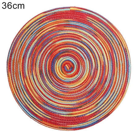 Summer Colorful Round Braided Placemats for Dining Table - Woven Heat Resistant Non-Slip Kitchen Table Mats Multicolor Round Shaped Satin Dyed Cotton Yarn Home Decor
Summer Colorful Round Braided Placemats for Dining Table - Woven Heat Resistant Non-Slip Kitchen Table Mats Multicolor Round Shaped Satin Dyed Cotton Yarn Home Decor