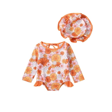 Bagilaanoe Toddler Baby Girl One-Piece Swimsuit Floral Print Long Sleeve Rashguard Swimwear + Swimming 12M 18M 24M 3T 4T 5T Kids Ruffle Bathing Suit
Bagilaanoe Toddler Baby Girl One-Piece Swimsuit Floral Print Long Sleeve Rashguard Swimwear + Swimming 12M 18M 24M 3T 4T 5T Kids Ruffle Bathing Suit