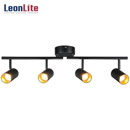 LEONLITE 2 Pack 36W LED Track Light Dimmable 5 Color Temperatures Selectable Integrated Adjustable 4-Head Ceiling Spotlight for Accent Task Lighting
LEONLITE 2 Pack 36W LED Track Light Dimmable 5 Color Temperatures Selectable Integrated Adjustable 4-Head Ceiling Spotlight for Accent Task Lighting
