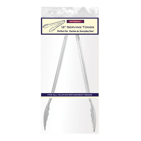 1 - Party Essentials 12 Tongs - Clear