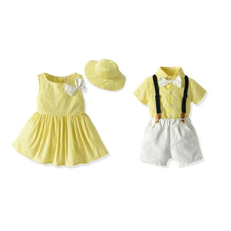 Uccdo Toddler Kids Brother and Sister Matching Outfits Set Girls Casual Sleeveless Dresses + Sun Hat 2 Pieces Size 6M-6T
Uccdo Toddler Kids Brother and Sister Matching Outfits Set Girls Casual Sleeveless Dresses + Sun Hat 2 Pieces Size 6M-6T