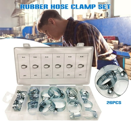 Dheera 26pcs Hose Clamps Set Adjustable Water Pipes Clip Kit for Pool Pond Garden Use
Dheera 26pcs Hose Clamps Set Adjustable Water Pipes Clip Kit for Pool Pond Garden Use